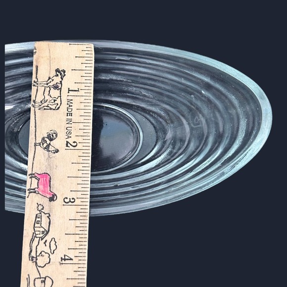 Vintage Clear Glass Nut Candy Desert Bowls Oval Ar tDeco - Picture 7 of 9